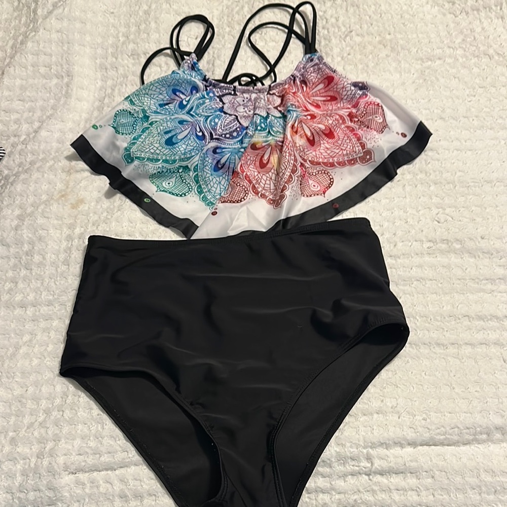 Colorful Patterned Bikini Set
